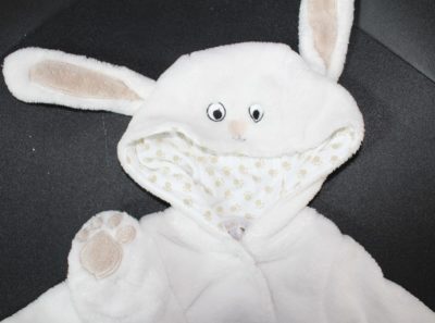 Combi pilote velours peluche lapin 1M